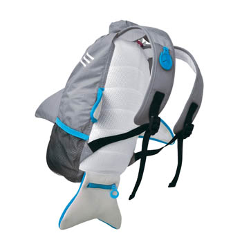 Trunki Barnryggsäck PaddlePak Haj, Grå